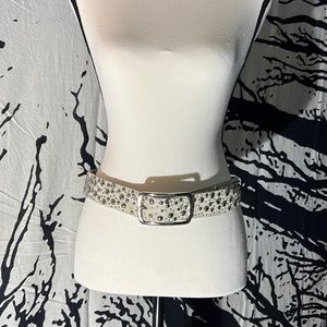 Studded Rhinestone Bling Leather Belt J20-2